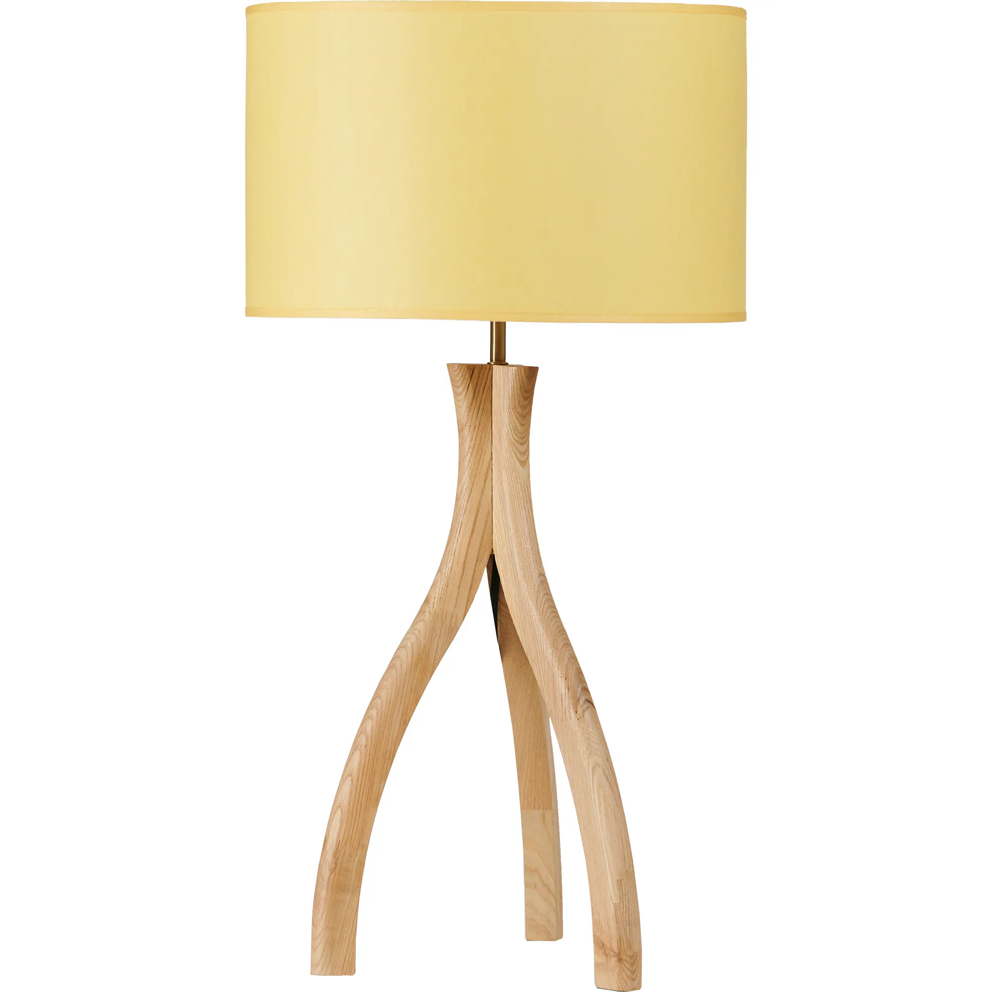 Holz-Tischlampe Skandinavia aus Esche in gelb