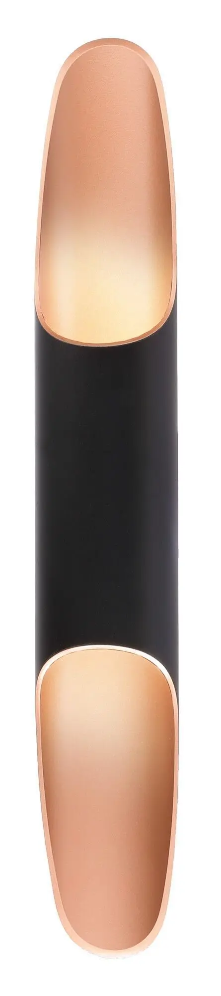 LED-Wandlampe Apodis Up&Down schwarz/roségold, 50cm