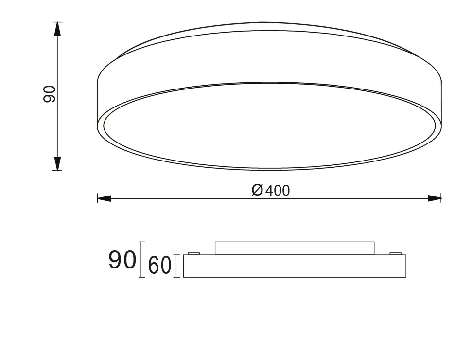 LED-Deckenleuchte Menkar 3000/4000K in silber Ø 40cm