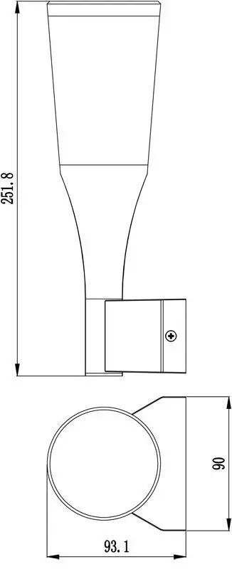 LED-Außenwandlampe Bessma IV Torch