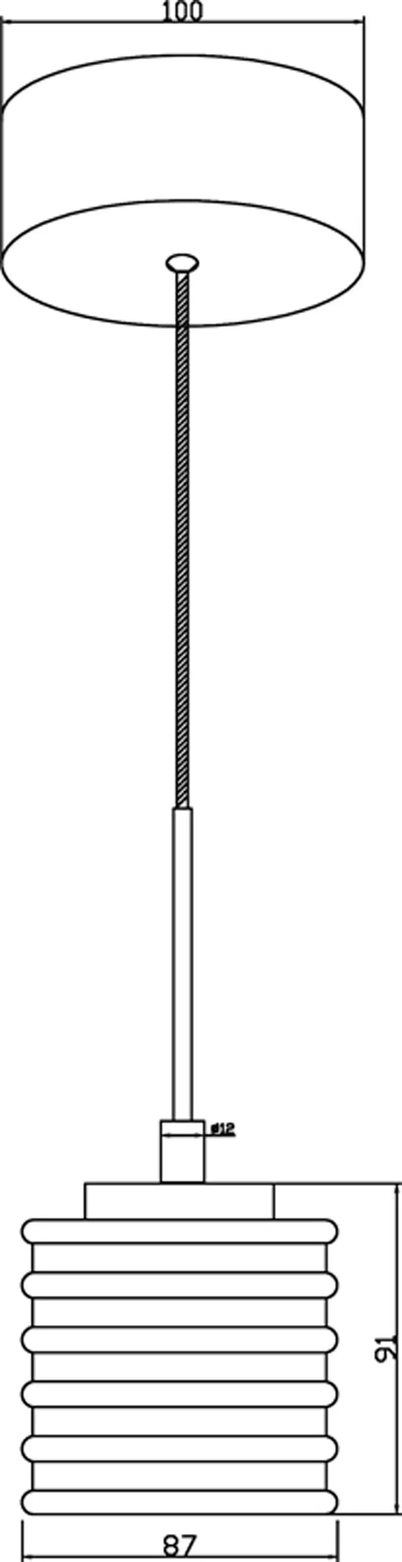 LED-Pendelleuchte Lucy Riffle 3000K 300lm Ø 8,7cm