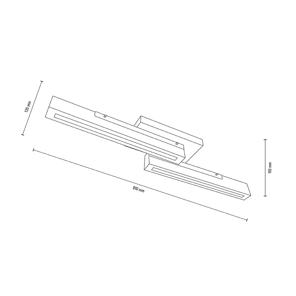 LED-Deckenleuchte Madera aus Eichenholz 2-flammig