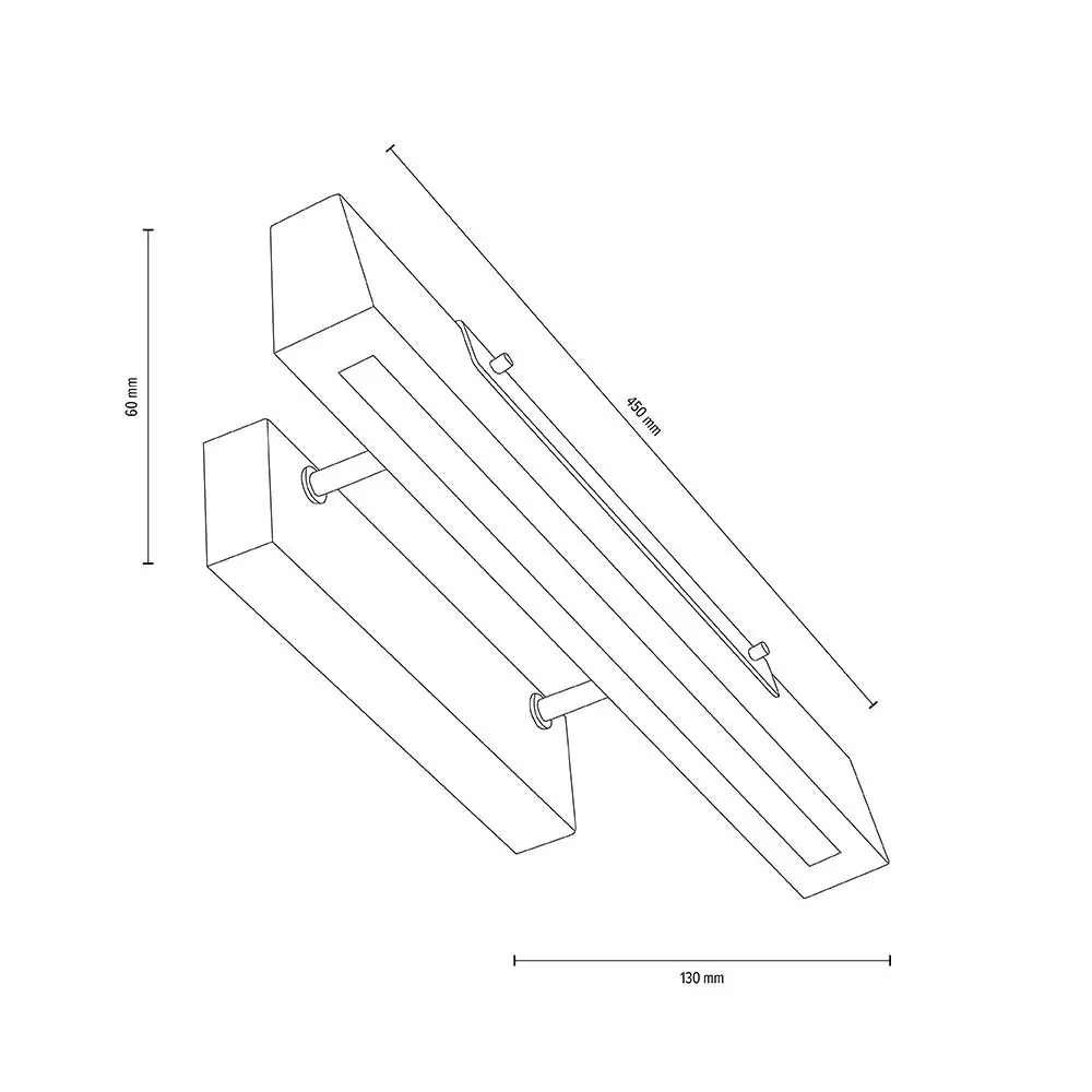 LED-Wandlampe Madera aus Eichenholz, Touch Dimmer