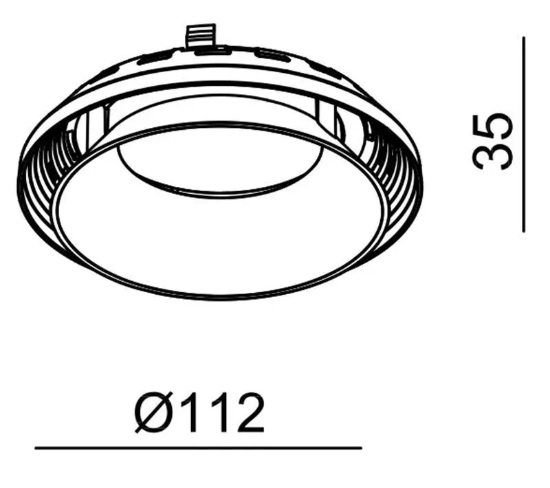 Reflektor Ring schwarz glänzend für Serie Uni II Max