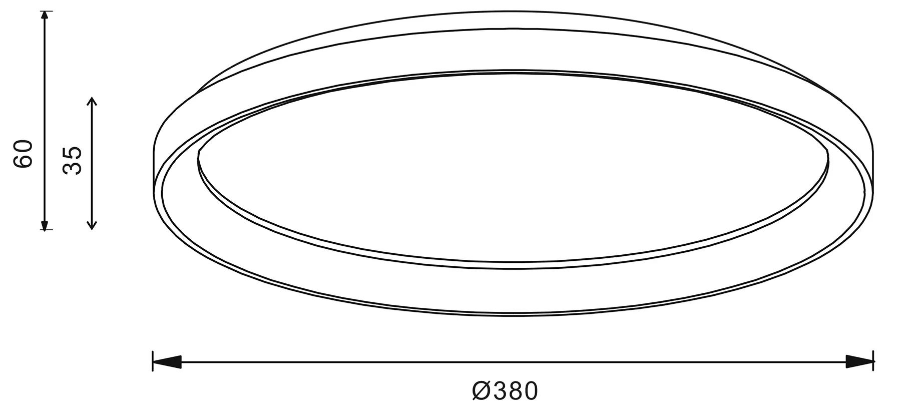 LED-Deckenleuchte Merope rund 3000/4000K Ø 38cm weiß