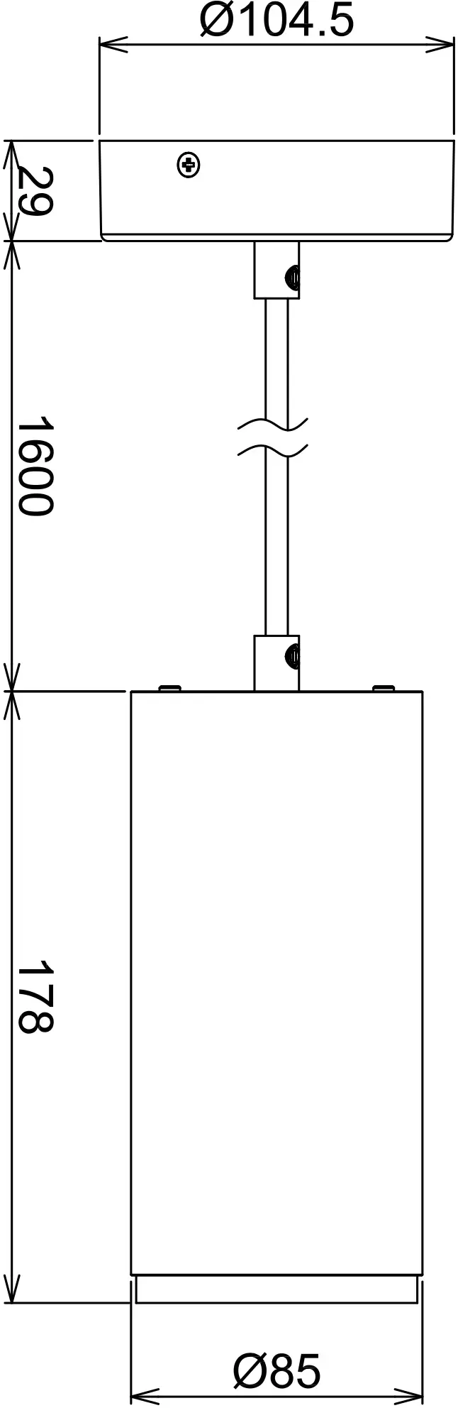 LED-Pendelleuchte Lucea 15 Switch 3000K/4000K schwarz