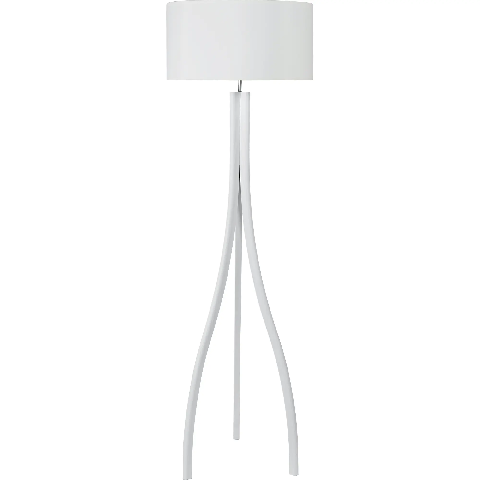 Holz-Stehlampe Skandinavia aus Esche in weiß
