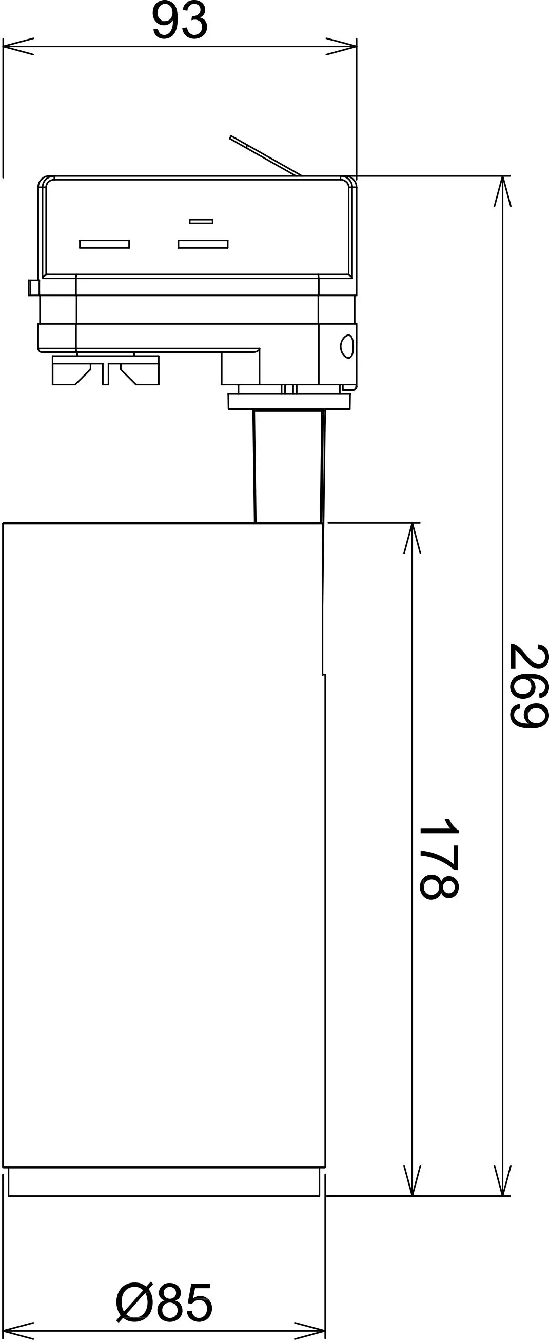 3-Phasen LED Strahler Lucea 15 3000K/4000K schwarz