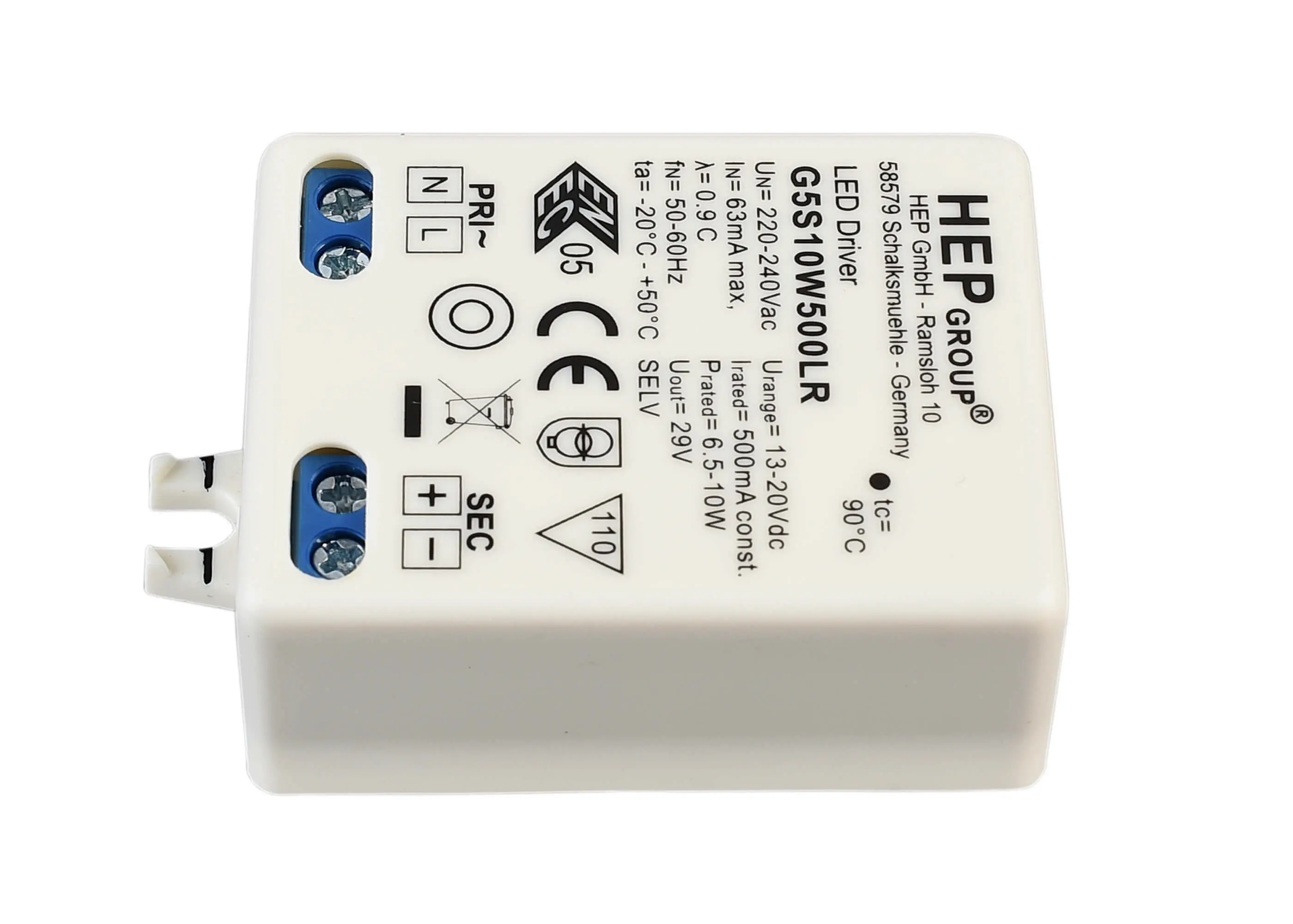 LED-Treiber Netzgerät HEP DC/CC 13-20V, 6.5-10W, 500mA