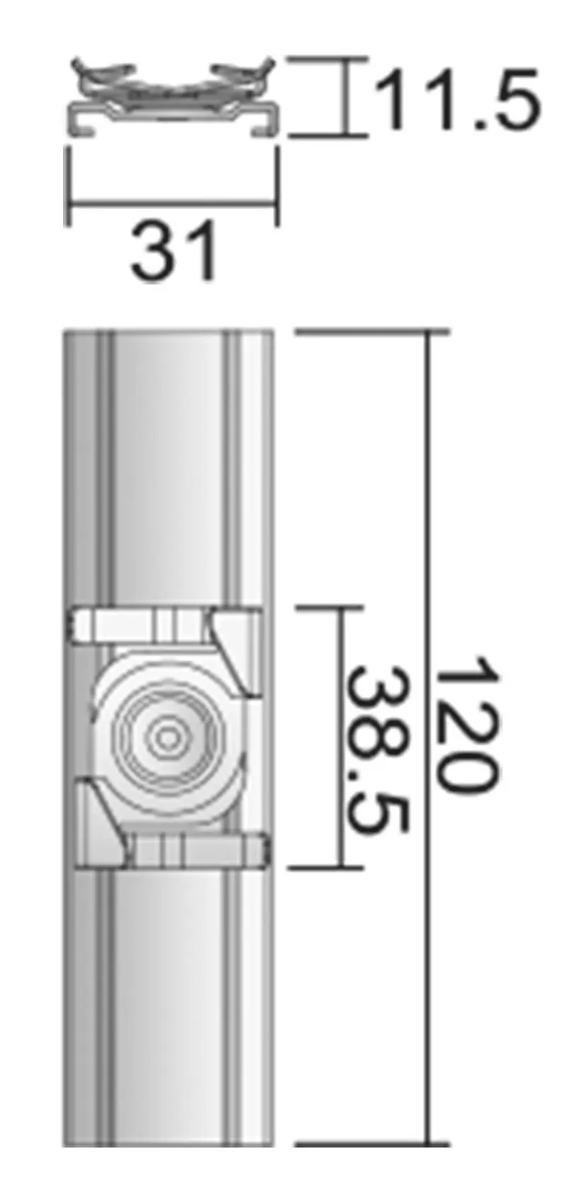Rasterdecken Schnellmontageklammer D-Line grau
