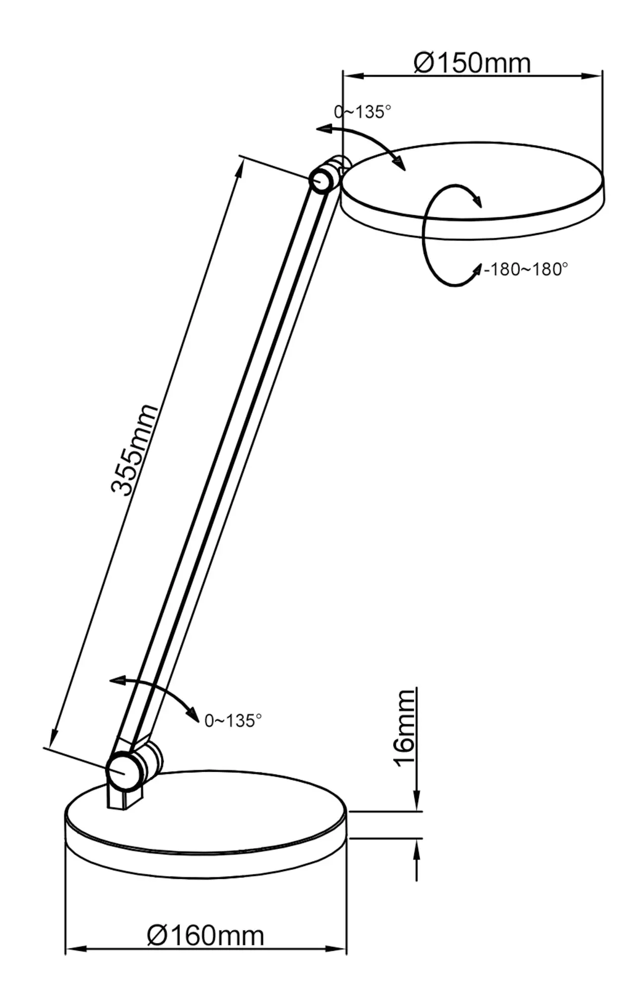 Schreibtischlampe LED Adhara Small silber Touch Sensor