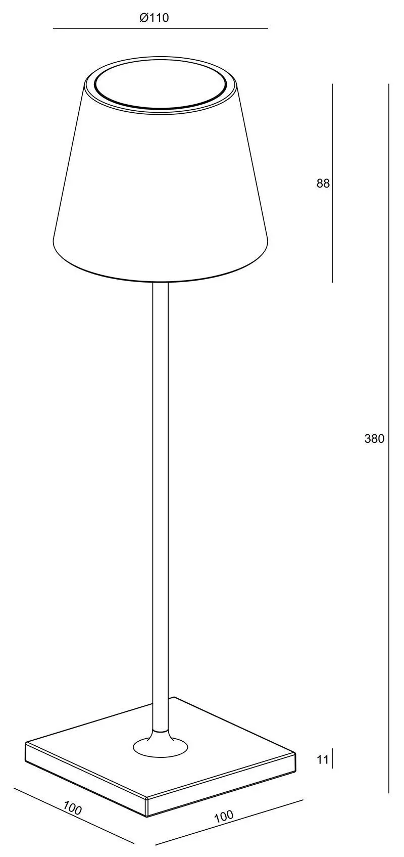 LED Akku-Tischleuchte Sheratan I DIM edler Look weiß