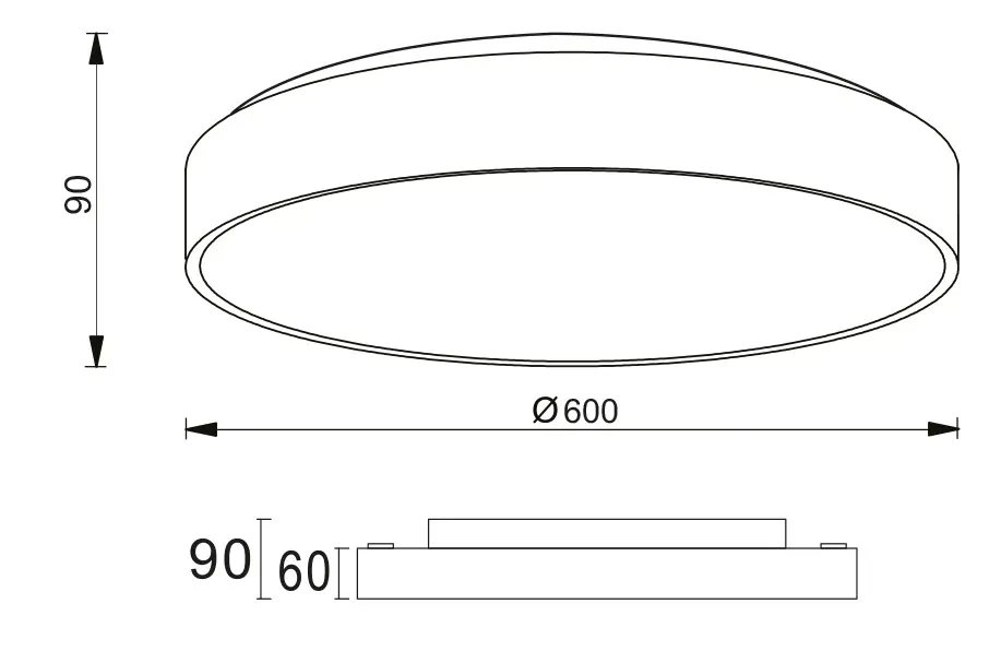 LED-Deckenleuchte Menkar 3000/4000K in silber Ø 60cm