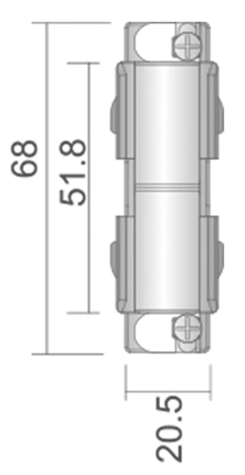 Elektrischer Verbinder 3-Phasen Stromschiene D-Line weiß