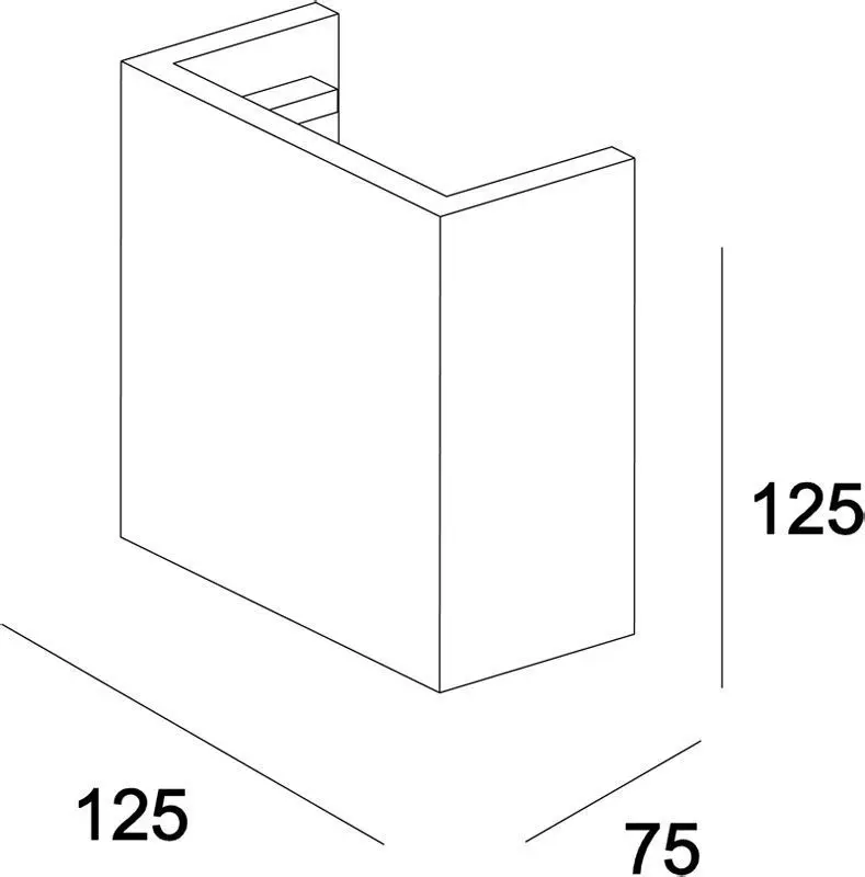 LED-Wandleuchte Quinta II Cube Up & Down aus Beton
