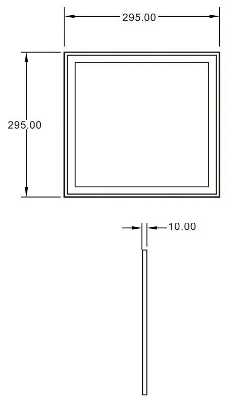 LED-Panel Small in weiß 24W, 3000K, 2500lm, 29.5x29.5cm
