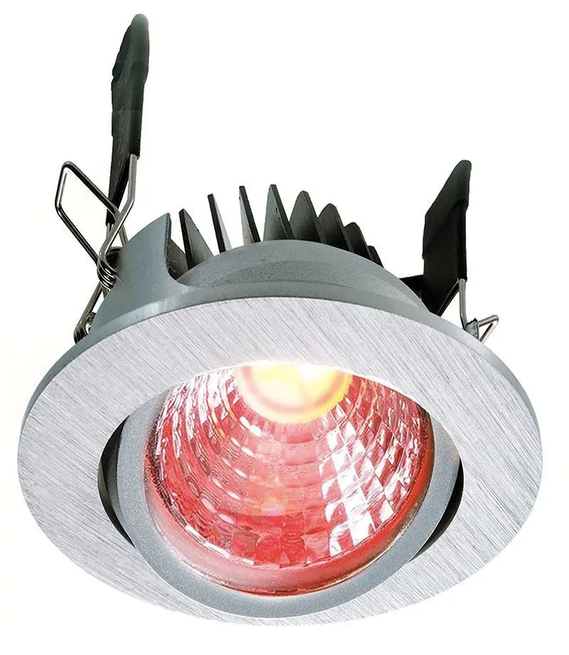 LED-Einbaulampe Downlight IV schwenkbar, Ø 7,8cm, silber geb.