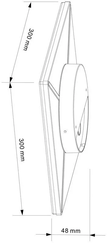 LED-Außendeckenleuchte mit Sensor Mensae eckig 30cm