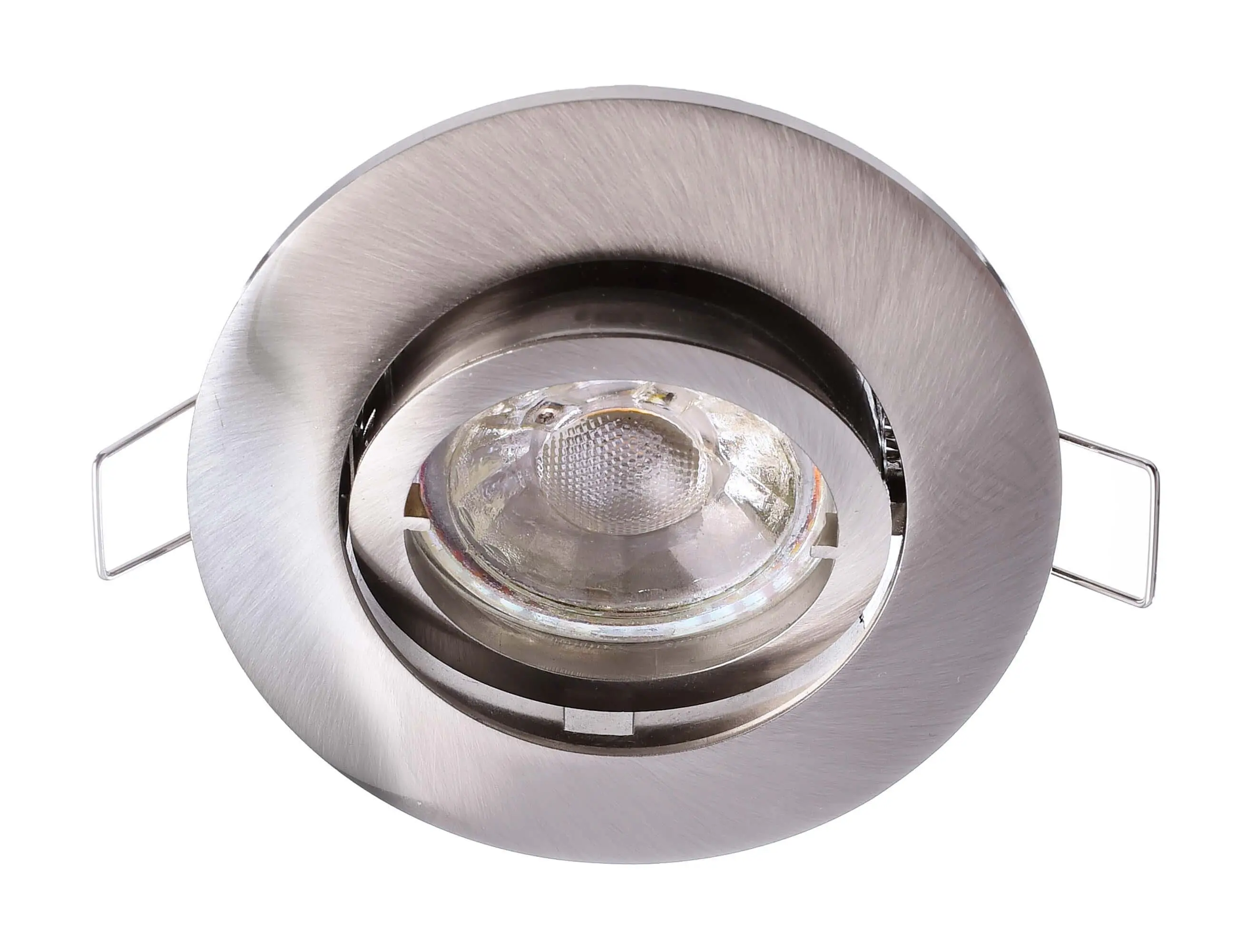 Einbaustrahler Alioth II in rund schwenkbar, Ø 8,5 cm, silber