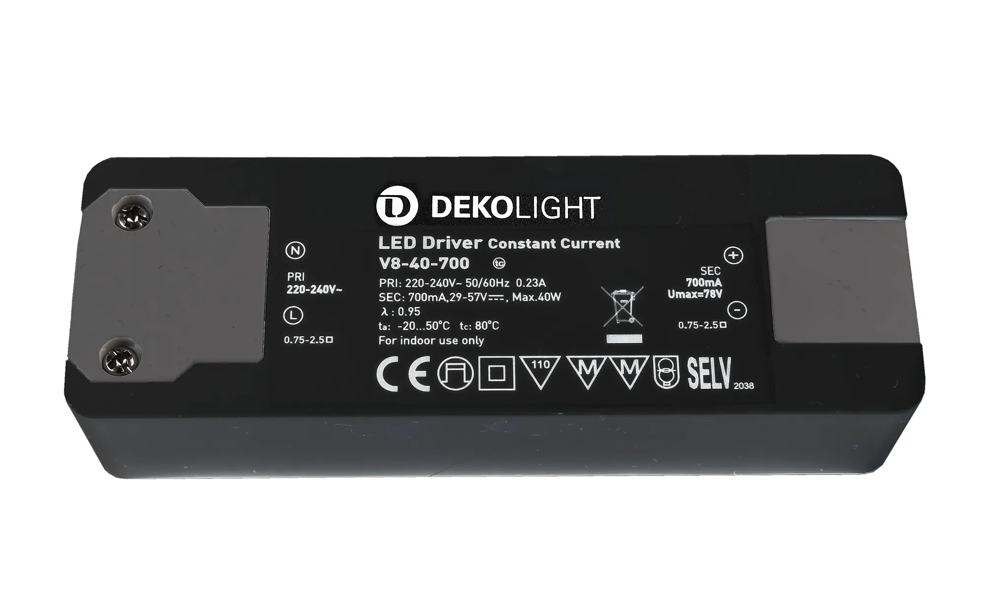 LED-Treiber Netzgerät Basic DC/CC 29-57V, 20.3-40W, 700mA