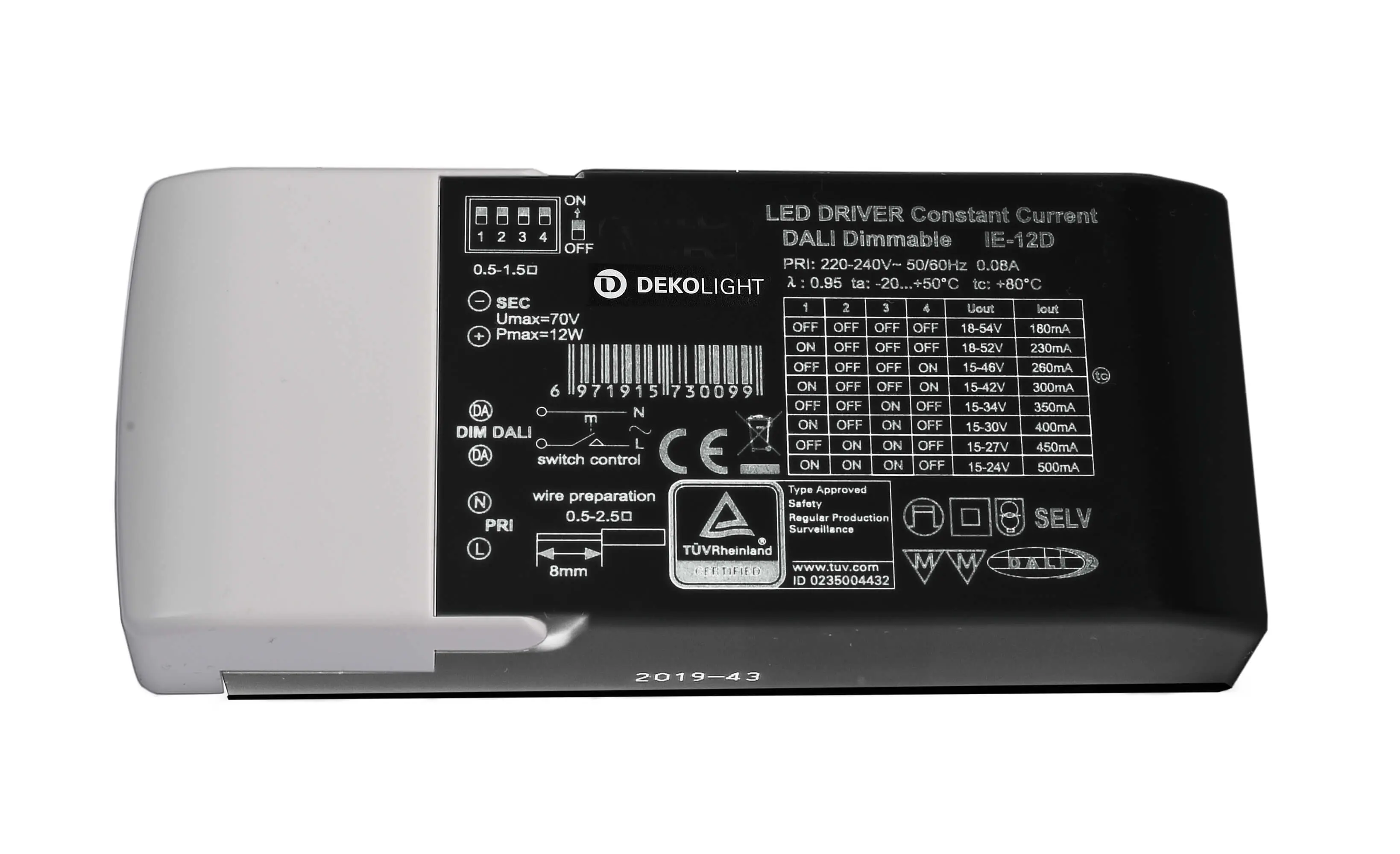 LED-Netzgerät Basic DALI DIM Multi CC 15-54V DC 3,2-12W
