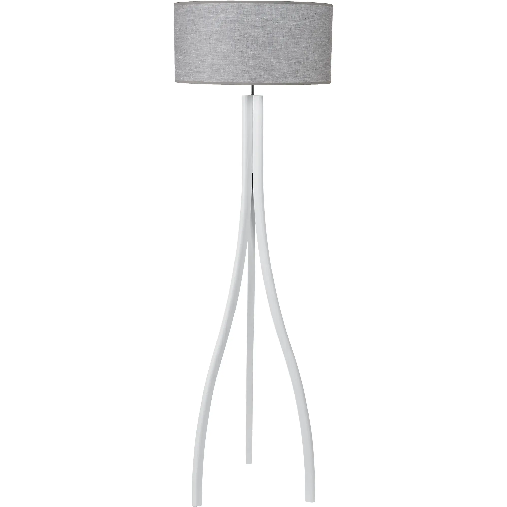 Holz-Stehlampe Skandinavia aus Esche in weiß, hellgrau